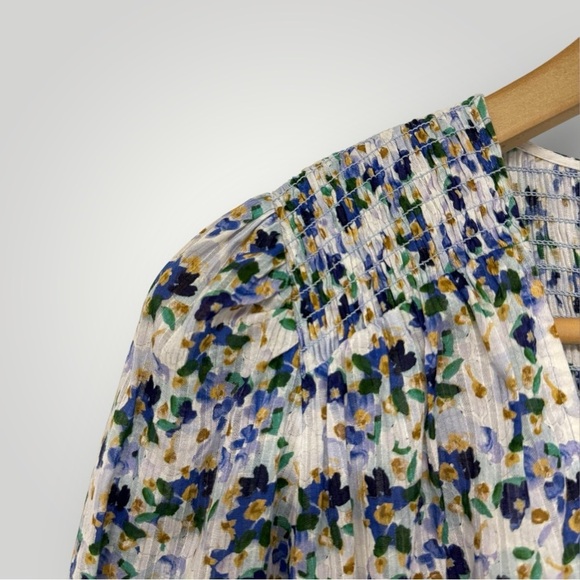 VERONICA BEARD Darrah Smocked Floral Mini Dress Sz 2 - Picture 5 of 16